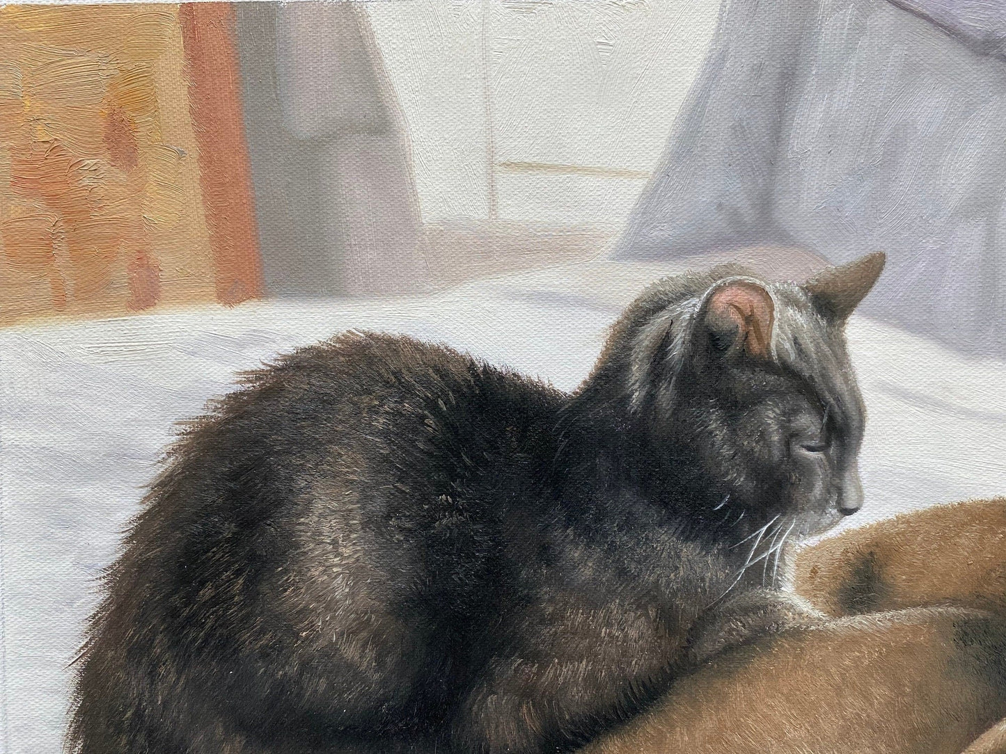 Custom Cat Painting, Cat Portrait, Cat Lover Gift, Dog Portrait, Animal Portrait, Pet Loss Memorial Gift, Personalized Pet Painting - ULikePaintingArt