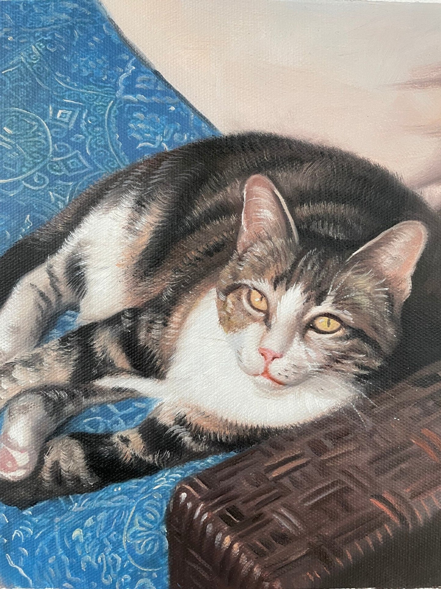 Custom Cat Painting, Cat Portrait, Cat Lover Gifts, Personalized Pet Portrait,Dog Painting Custom, Pet Loss Gift - ULikePaintingArt