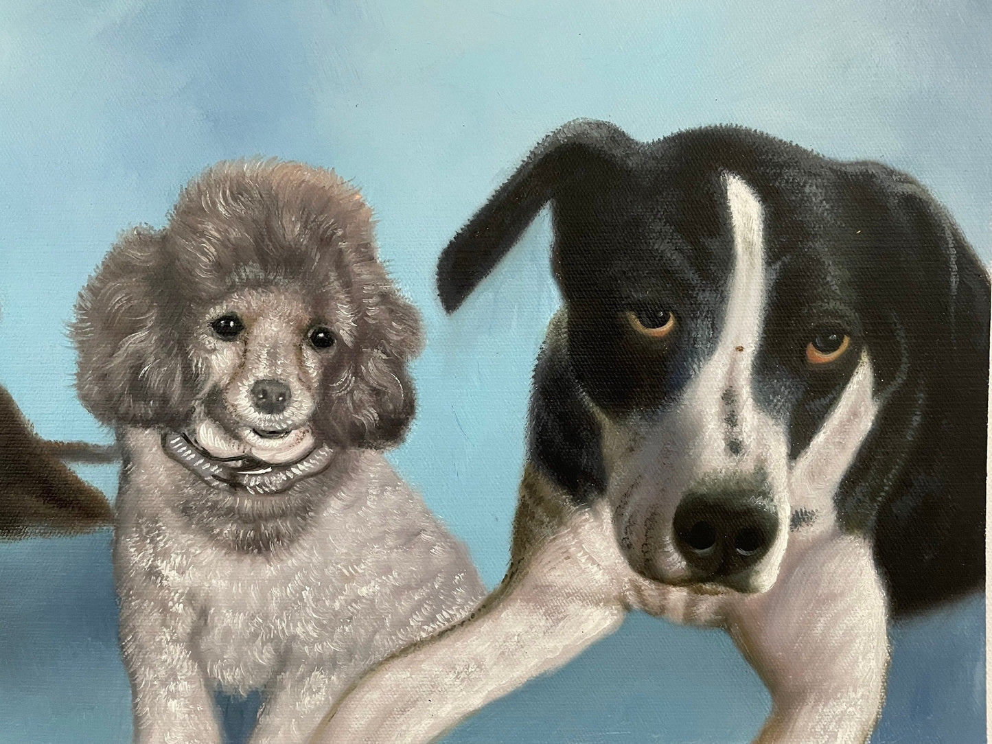 Custom Dog Portrait, 100% Hand Painted Dog Painting, Dog Memorial Gift, Personalized Pet Painting Canvas, Pet Loss Gifts, Dog Birthday Gift - ULikePaintingArt