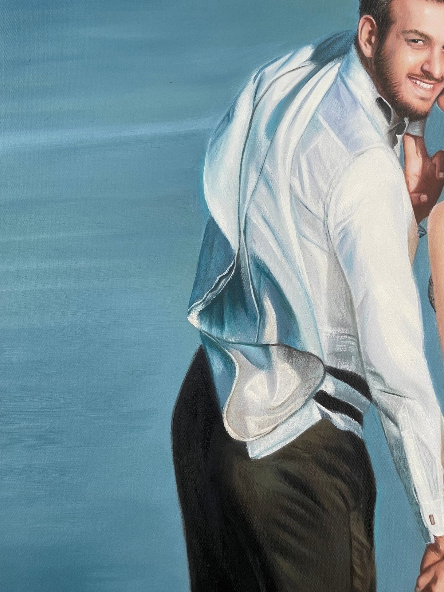 Custom Wedding Portrait Painting, Hand Painted Oil Portrait from Photo, Personalized Couple Portrait on Canvas, Commission Family Painting - ULikePaintingArt
