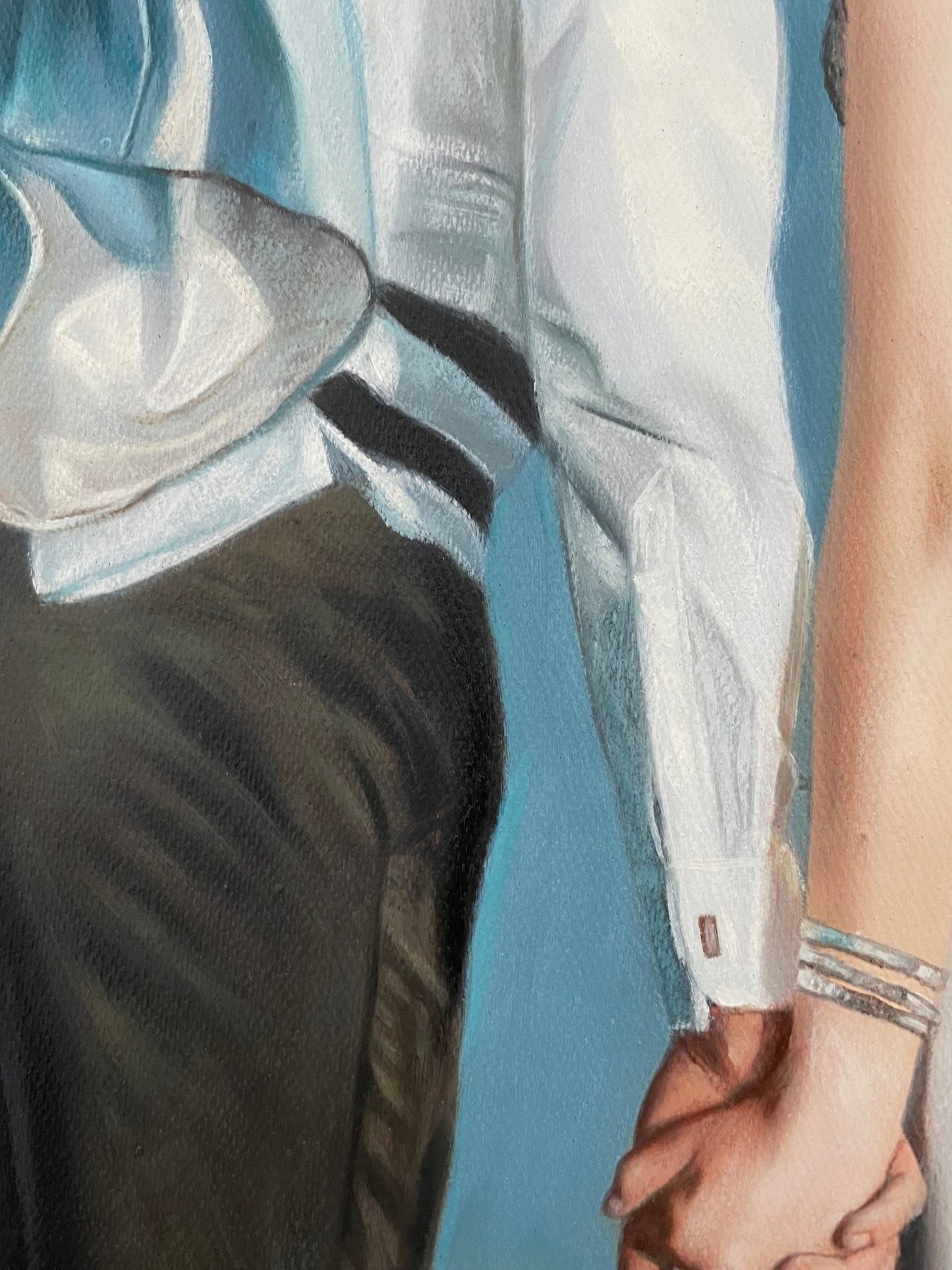 Custom Wedding Portrait Painting, Hand Painted Oil Portrait from Photo, Personalized Couple Portrait on Canvas, Commission Family Painting - ULikePaintingArt