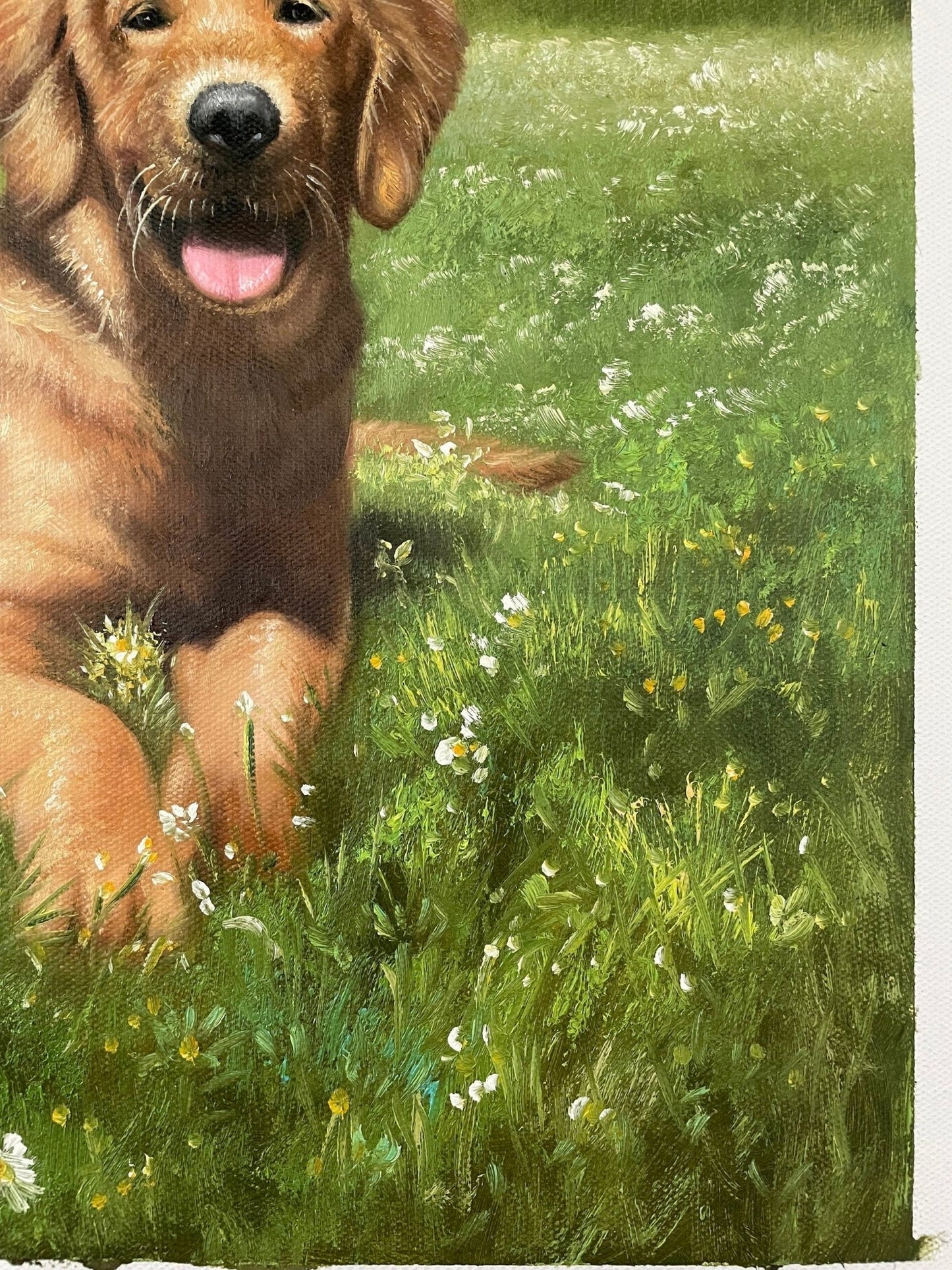 Dog Portrait Custom,Hand Painted Oil Painting on Canvas, Personalized Dog Portrait, Pet Loss Gift, Pet Lover Present - ULikePaintingArt