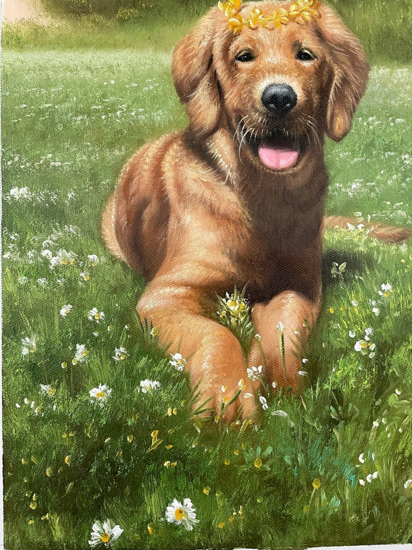 Dog Portrait Custom,Hand Painted Oil Painting on Canvas, Personalized Dog Portrait, Pet Loss Gift, Pet Lover Present - ULikePaintingArt