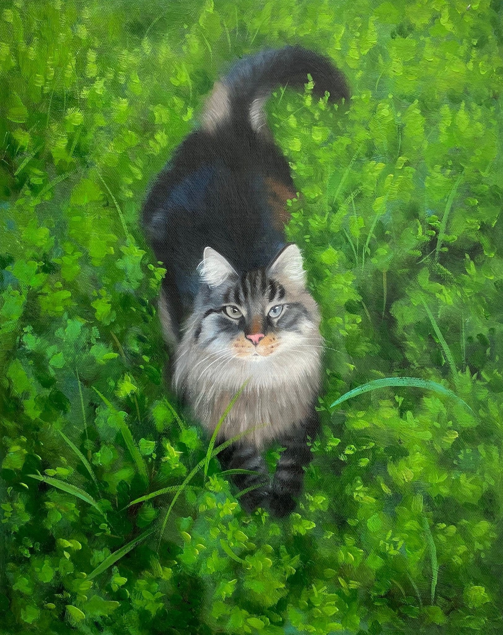 Cat Painting Custom, Cat Portrait, Cat Wall Art, Pet Portrait Painting, Animal Painting, Portrait from Photo, Pet Loss Gift, Cat Lover Gift - ULikePaintingArt