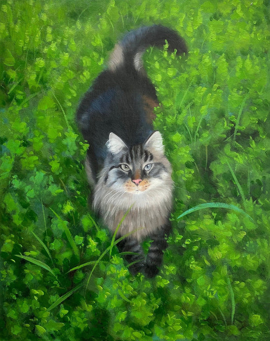 Cat Painting Custom, Cat Portrait, Cat Wall Art, Pet Portrait Painting, Animal Painting, Portrait from Photo, Pet Loss Gift, Cat Lover Gift - ULikePaintingArt