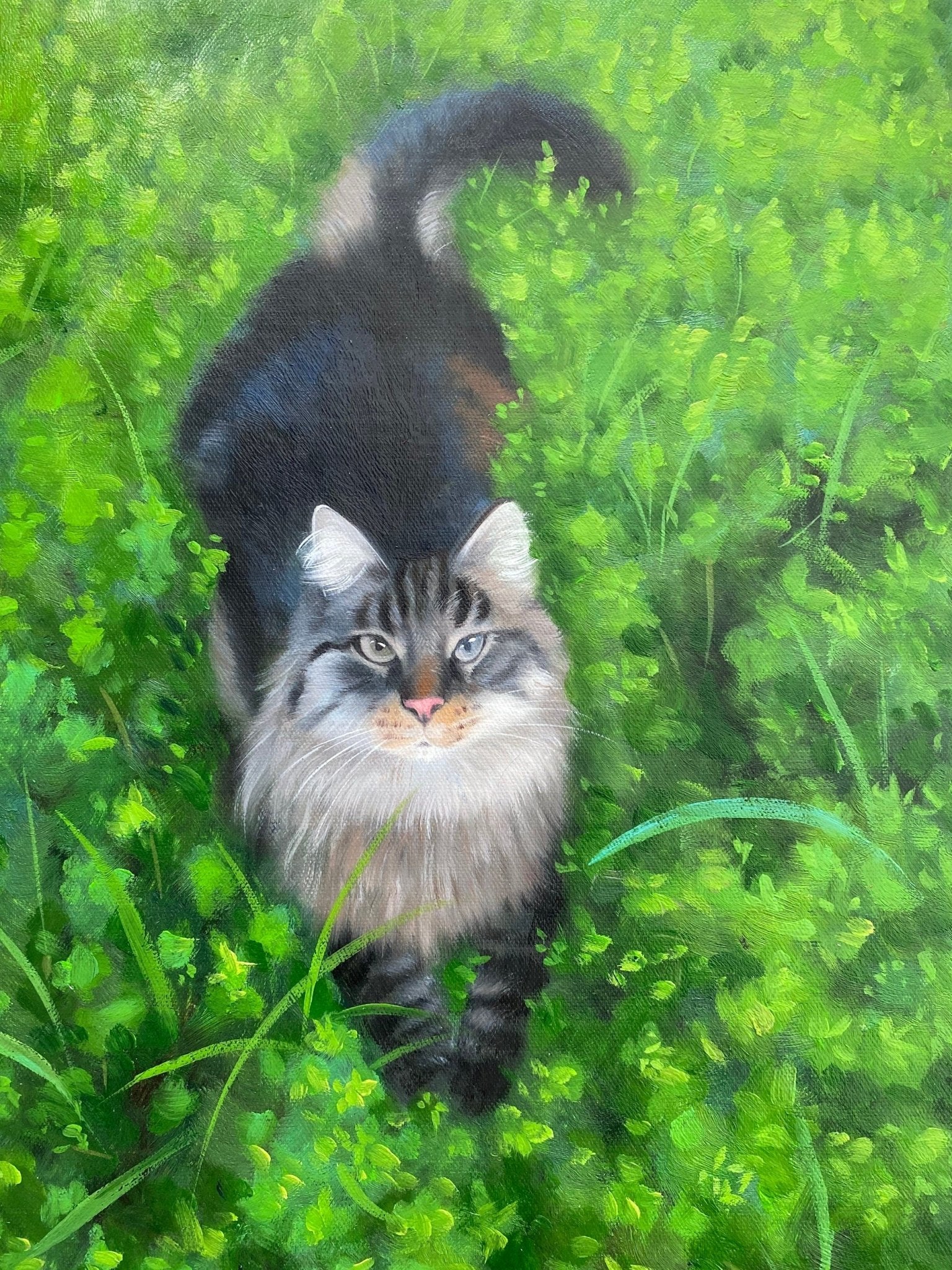Cat Painting Custom, Cat Portrait, Cat Wall Art, Pet Portrait Painting, Animal Painting, Portrait from Photo, Pet Loss Gift, Cat Lover Gift - ULikePaintingArt