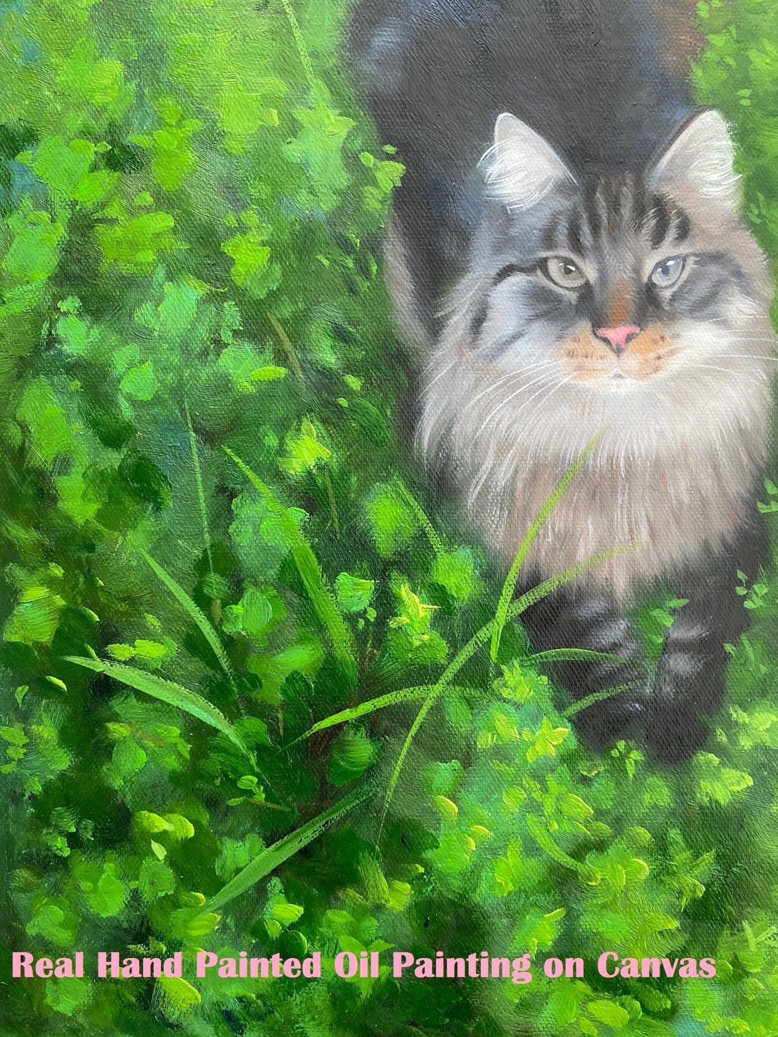 Cat Painting Custom, Cat Portrait, Cat Wall Art, Pet Portrait Painting, Animal Painting, Portrait from Photo, Pet Loss Gift, Cat Lover Gift - ULikePaintingArt