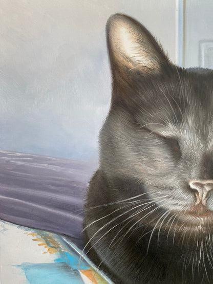 Cat Portrait Painting, Custom Cat Gift, Cat Lover Gift, Cat Art Decor, Pet Portrait Custom, Animal Portrait, Portrait from Photo - ULikePaintingArt
