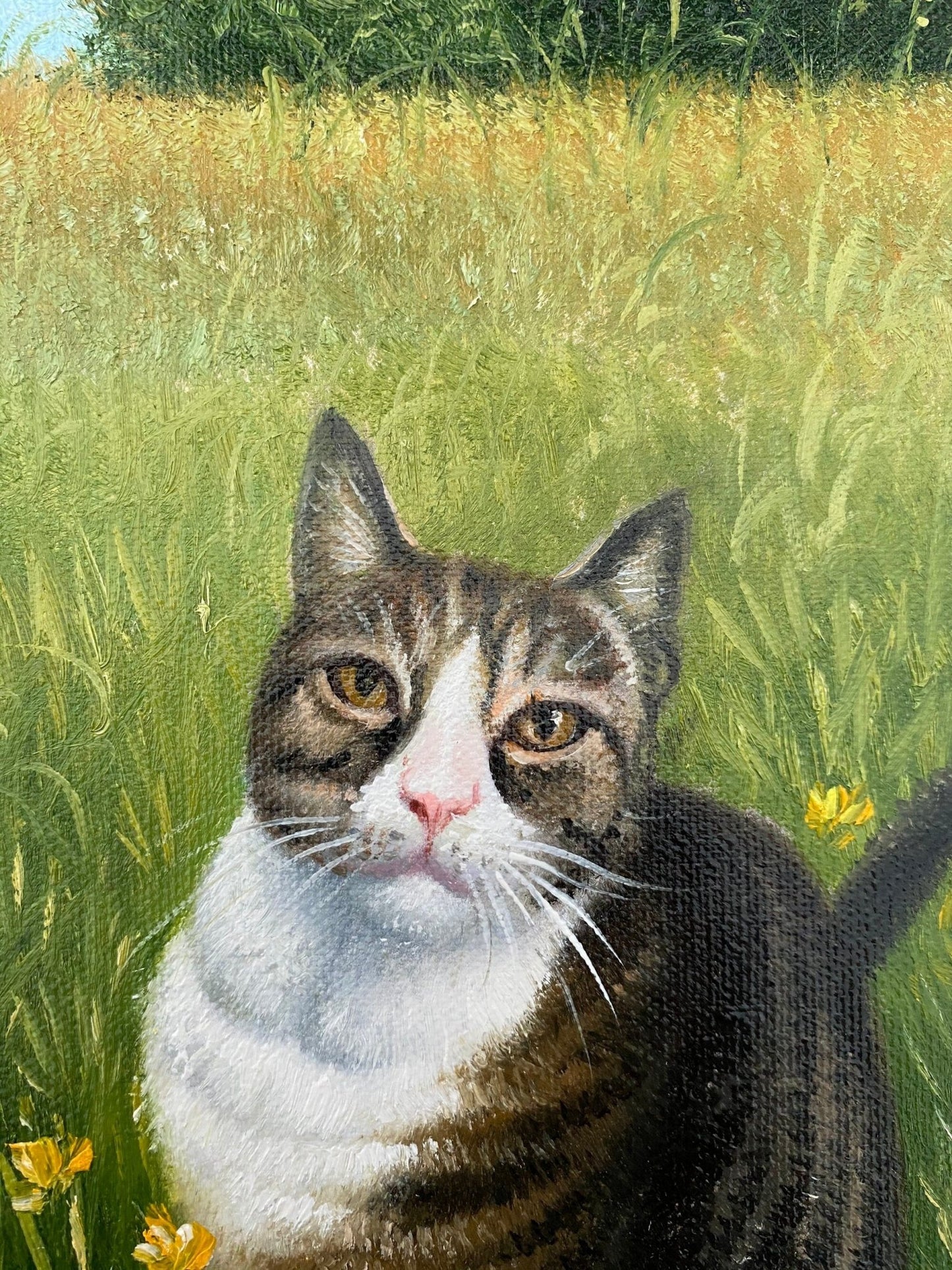 Cat Portrait Painting Custom Pet Portrait from Photo Handmade Portrait Personalize Pet Portrait Cat Art from photo Cat Lover Gifts - ULikePaintingArt