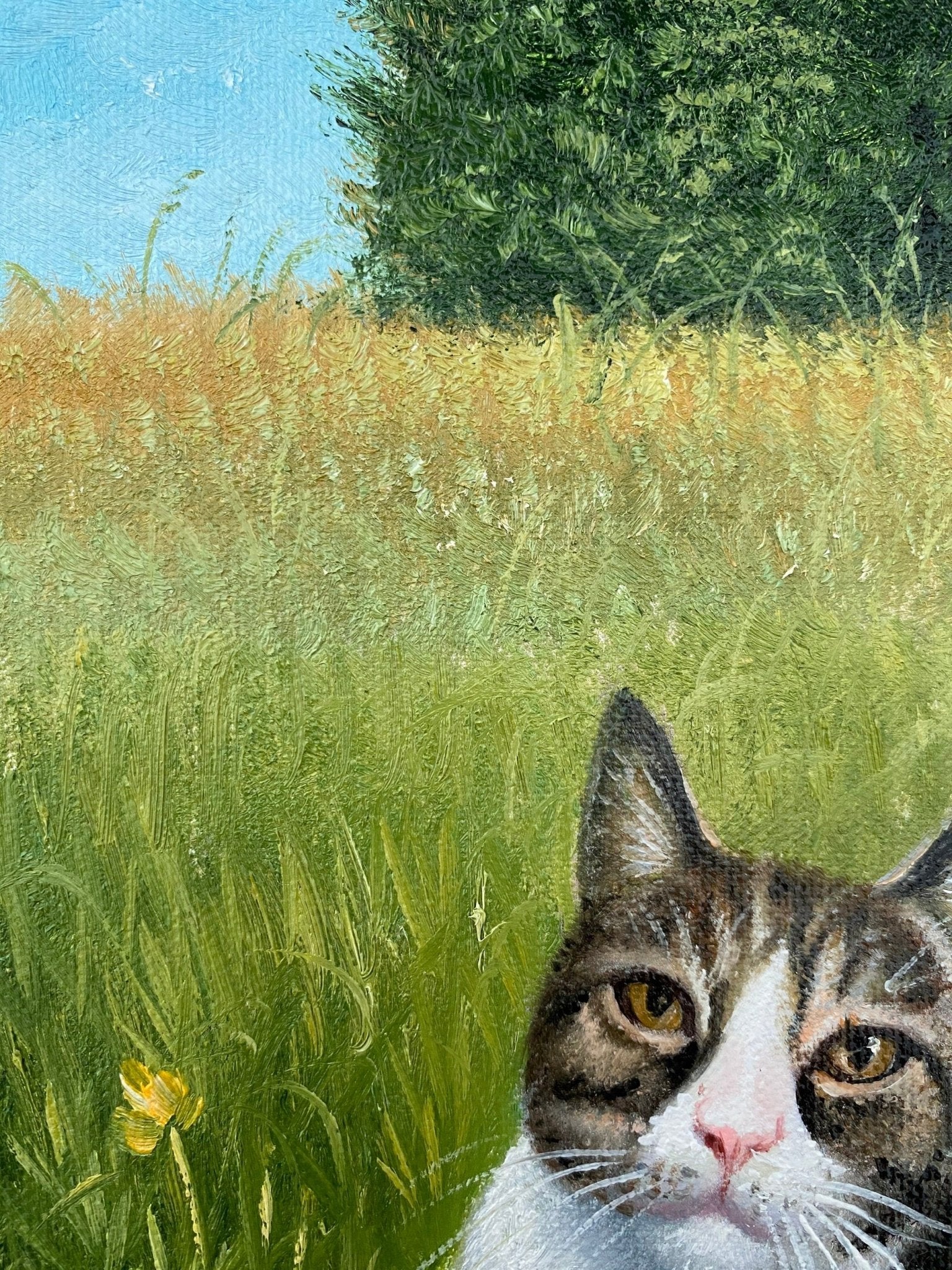 Cat Portrait Painting Custom Pet Portrait from Photo Handmade Portrait Personalize Pet Portrait Cat Art from photo Cat Lover Gifts - ULikePaintingArt