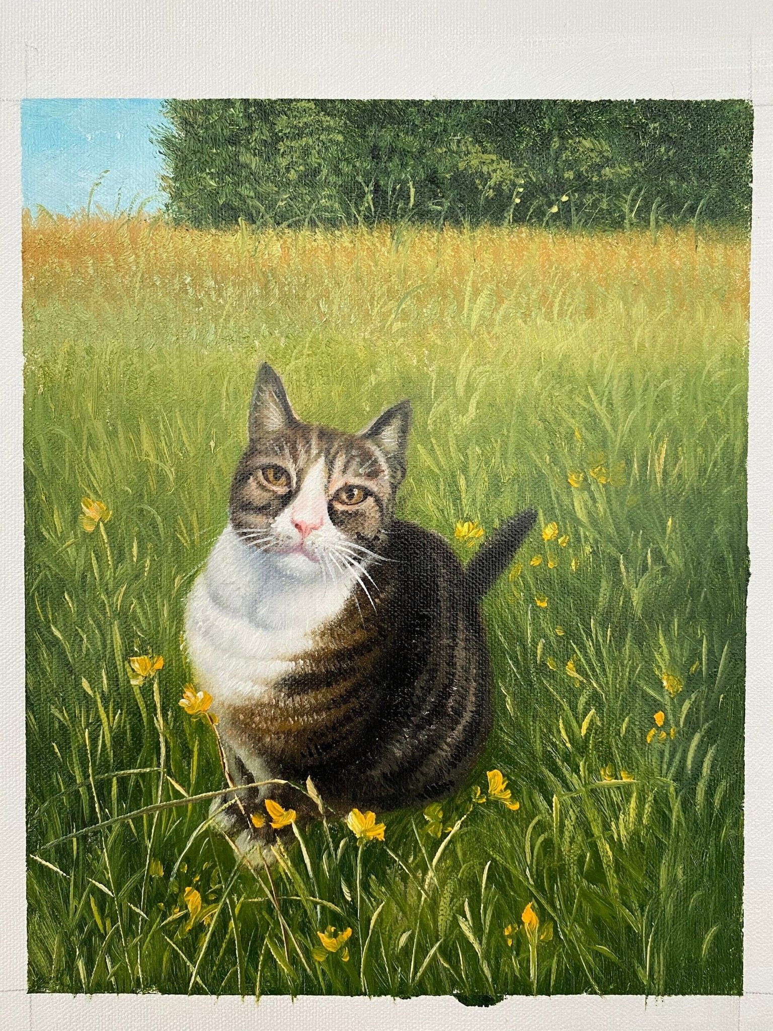 Cat Portrait Painting Custom Pet Portrait from Photo Handmade Portrait Personalize Pet Portrait Cat Art from photo Cat Lover Gifts - ULikePaintingArt