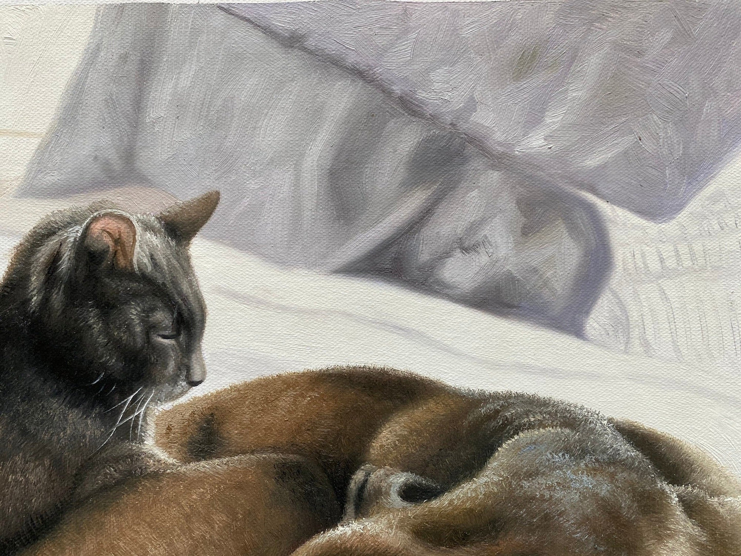 Custom Cat Painting, Cat Portrait, Cat Lover Gift, Dog Portrait, Animal Portrait, Pet Loss Memorial Gift, Personalized Pet Painting - ULikePaintingArt