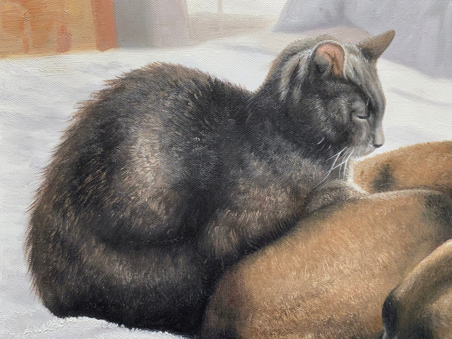 Custom Cat Painting, Cat Portrait, Cat Lover Gift, Dog Portrait, Animal Portrait, Pet Loss Memorial Gift, Personalized Pet Painting - ULikePaintingArt