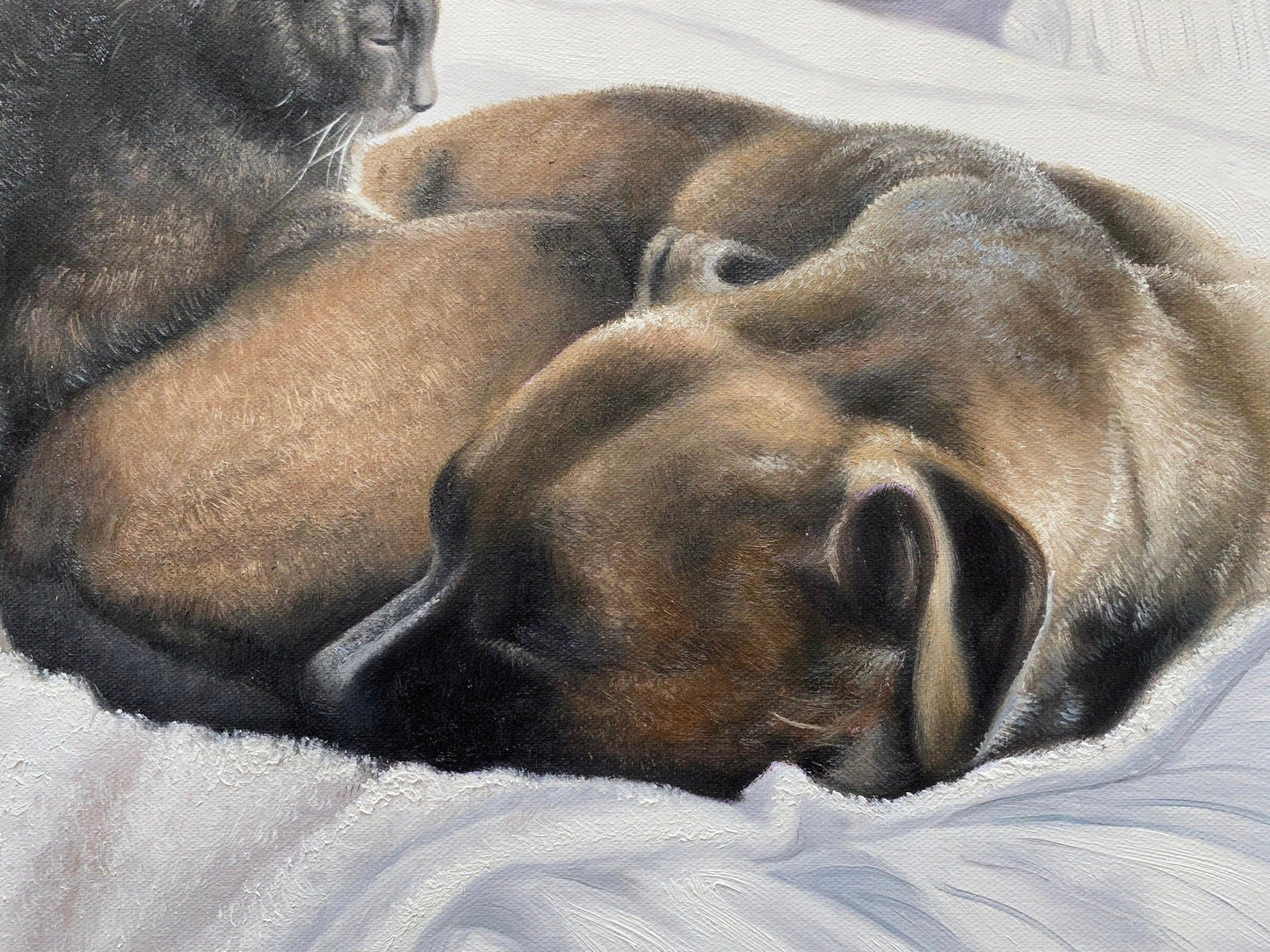 Custom Cat Painting, Cat Portrait, Cat Lover Gift, Dog Portrait, Animal Portrait, Pet Loss Memorial Gift, Personalized Pet Painting - ULikePaintingArt