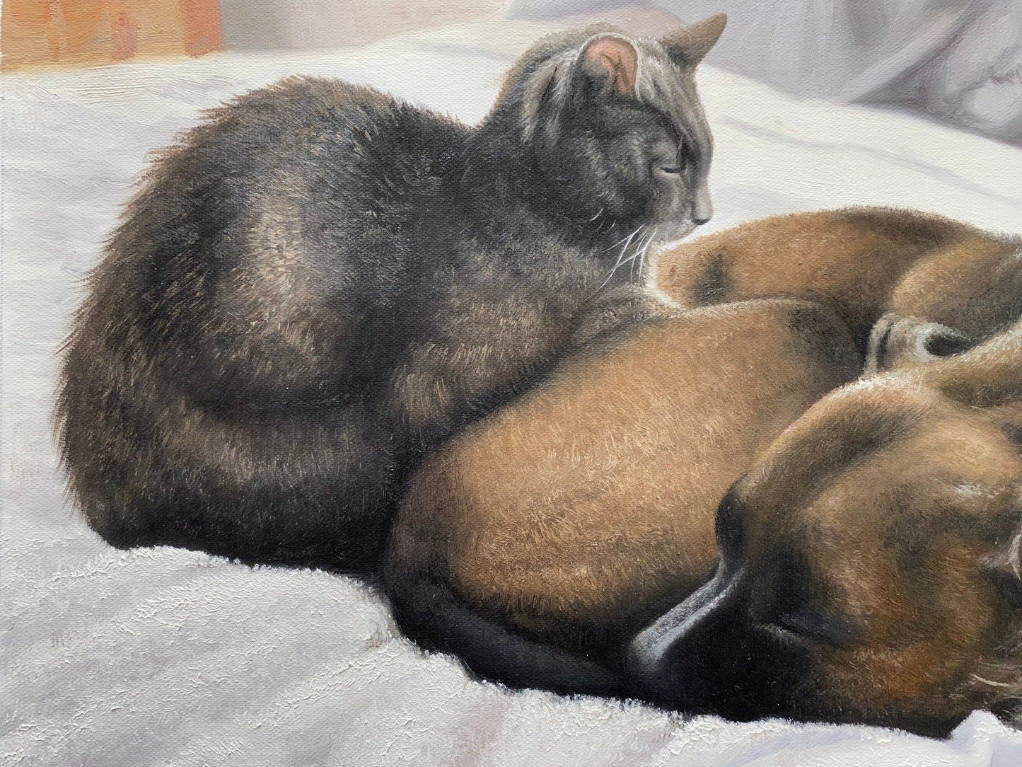 Custom Cat Painting, Cat Portrait, Cat Lover Gift, Dog Portrait, Animal Portrait, Pet Loss Memorial Gift, Personalized Pet Painting - ULikePaintingArt