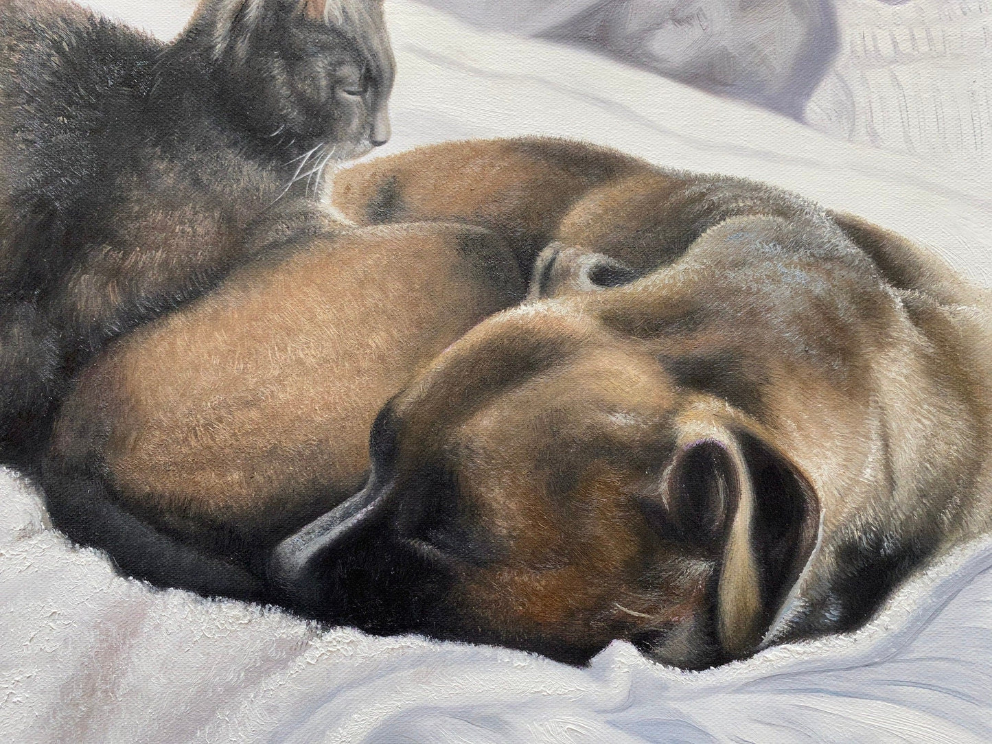 Custom Cat Painting, Cat Portrait, Cat Lover Gift, Dog Portrait, Animal Portrait, Pet Loss Memorial Gift, Personalized Pet Painting - ULikePaintingArt