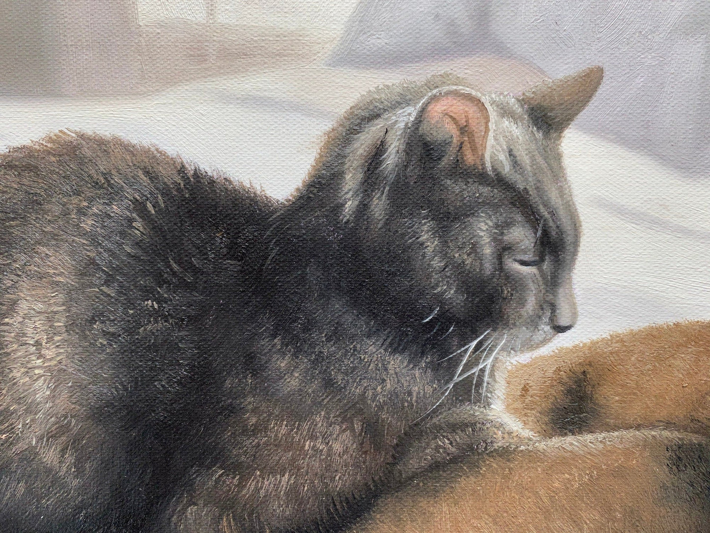 Custom Cat Painting, Cat Portrait, Cat Lover Gift, Dog Portrait, Animal Portrait, Pet Loss Memorial Gift, Personalized Pet Painting - ULikePaintingArt