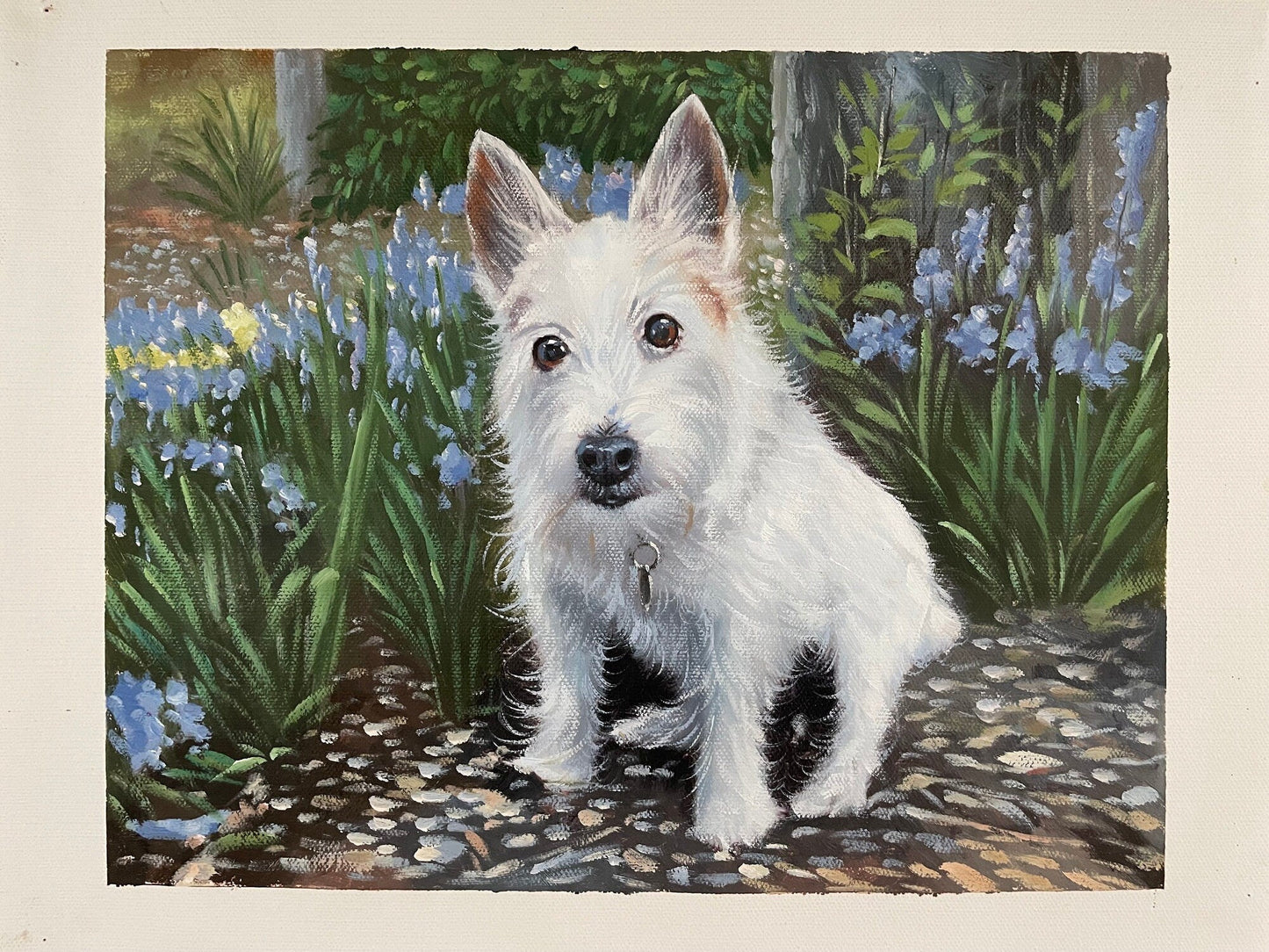 Custom Dog Painting from Photo, Dog Portrait on Canvas, Personalized Pet Portrait Painting, Pet Memorial Oil Portrait, Dog Lover Gifts - ULikePaintingArt