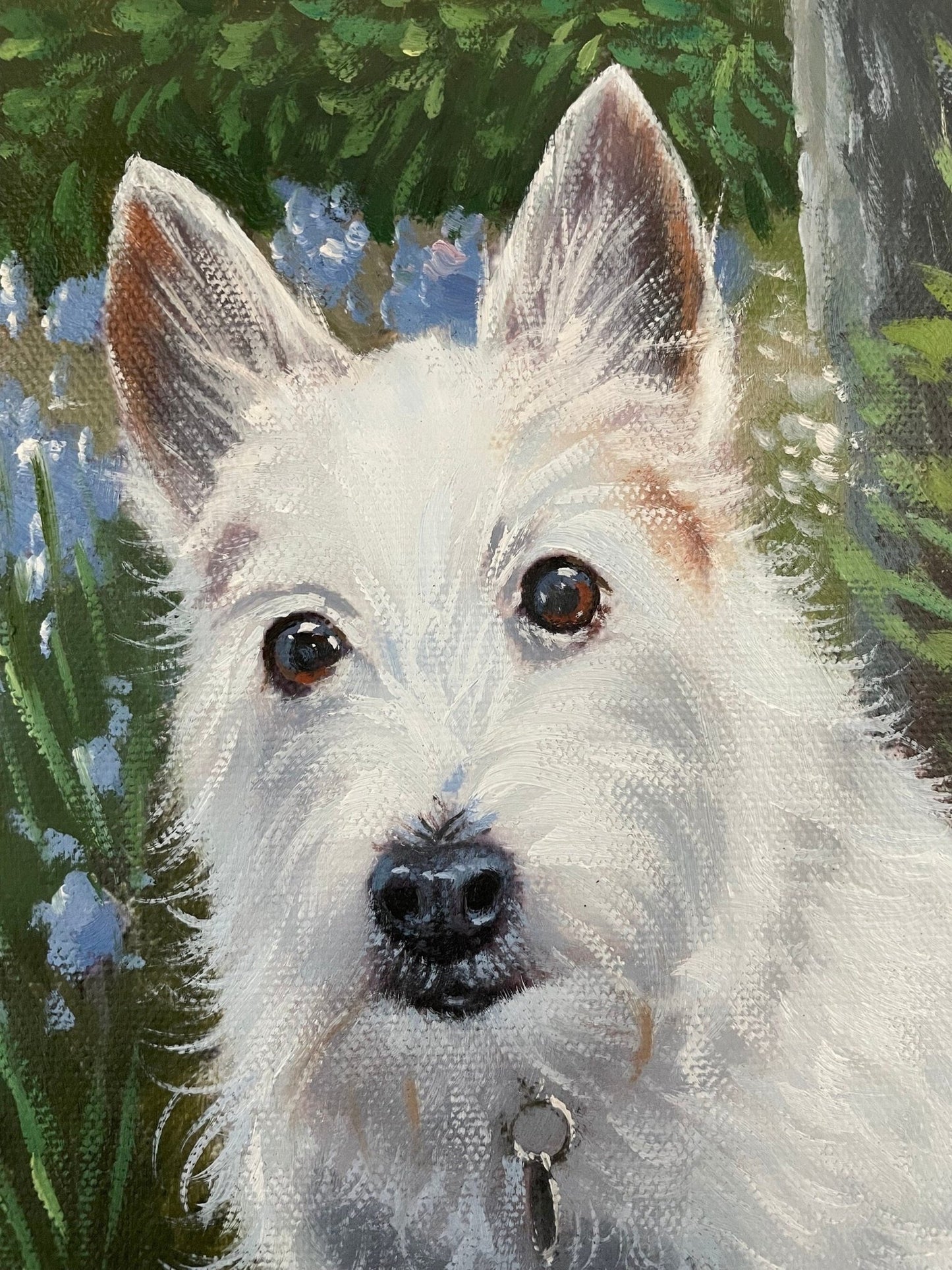 Custom Dog Painting from Photo, Dog Portrait on Canvas, Personalized Pet Portrait Painting, Pet Memorial Oil Portrait, Dog Lover Gifts - ULikePaintingArt