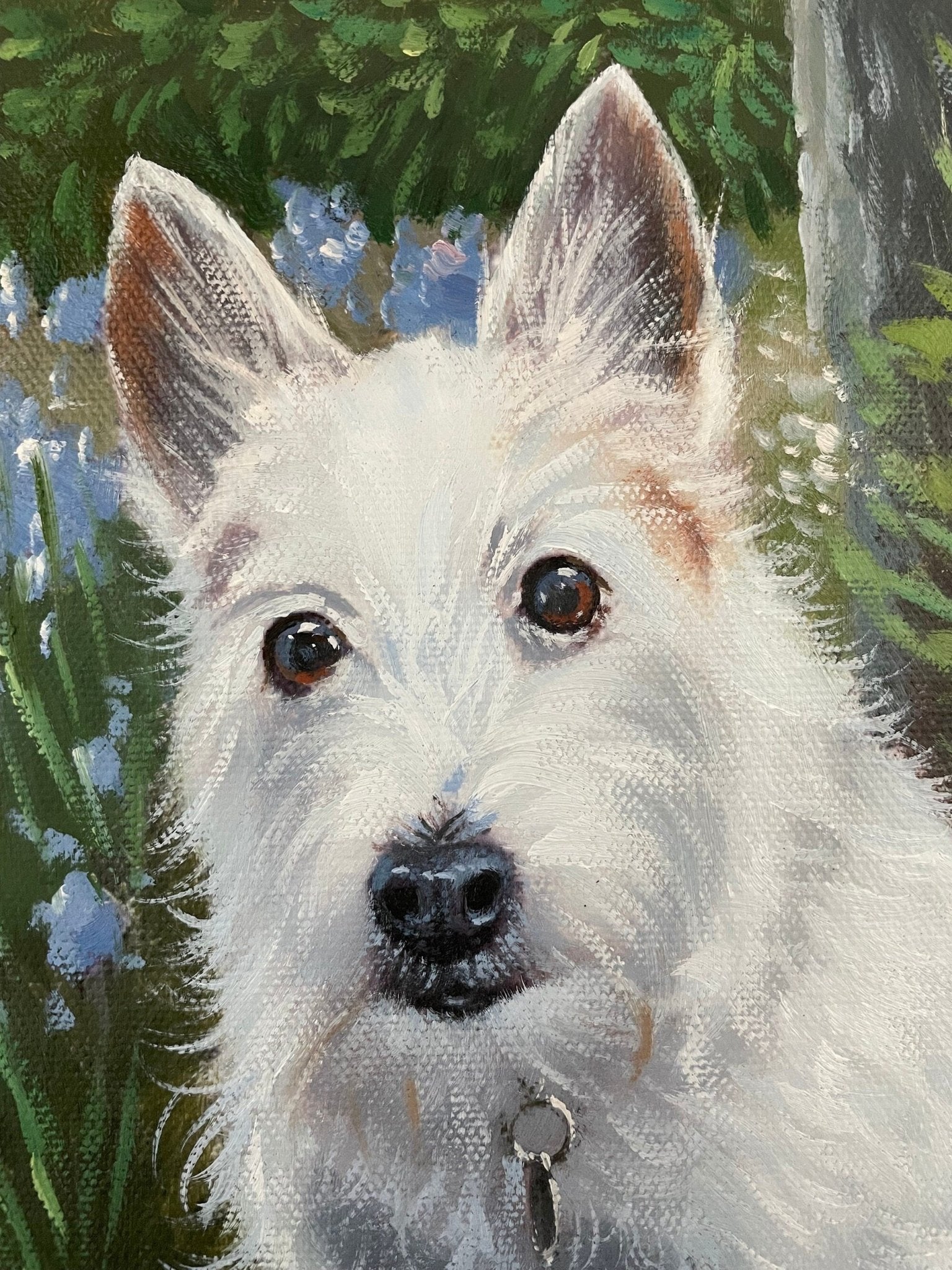 Custom Dog Painting from Photo, Dog Portrait on Canvas, Personalized Pet Portrait Painting, Pet Memorial Oil Portrait, Dog Lover Gifts - ULikePaintingArt