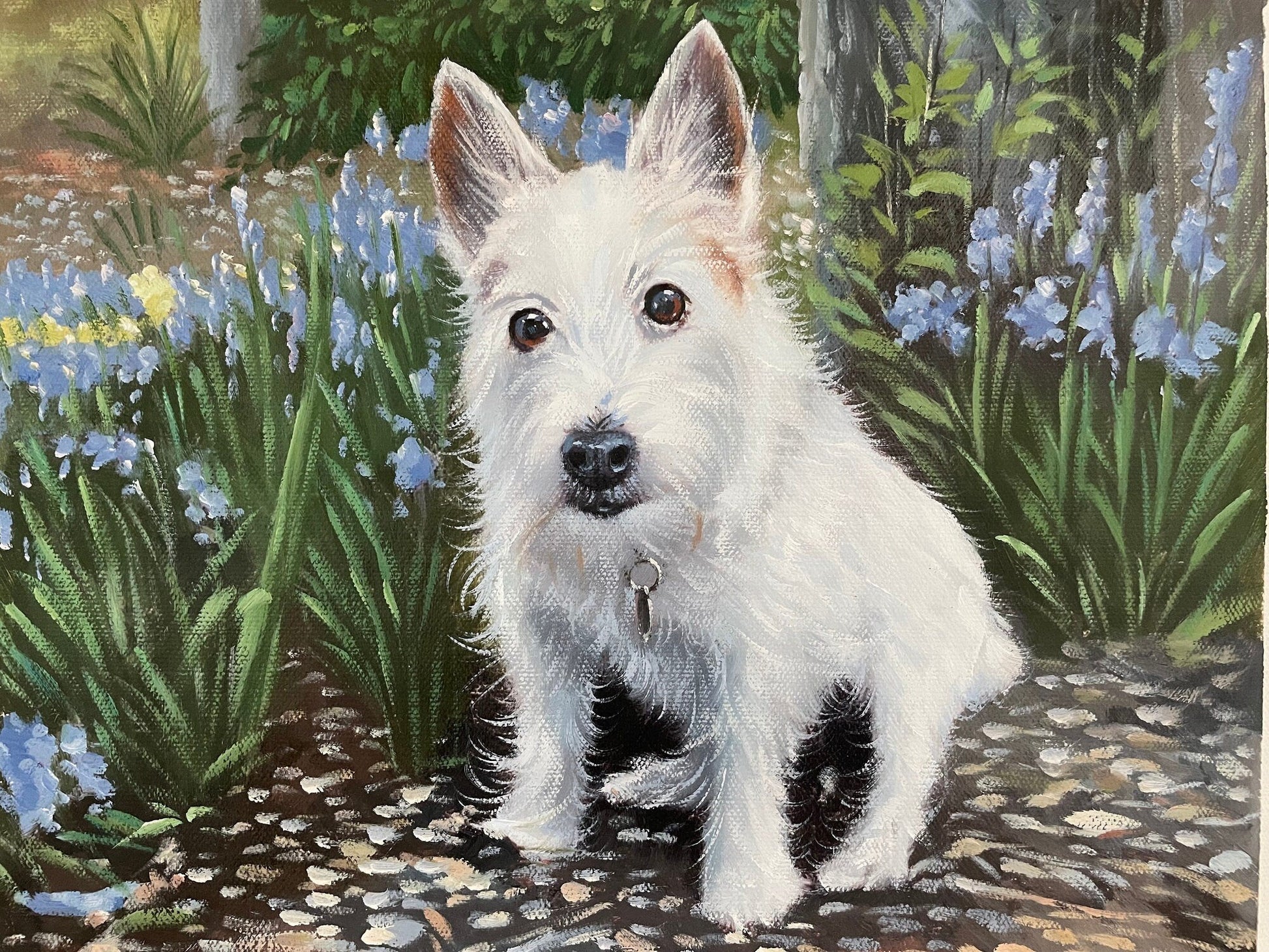 Custom Dog Painting from Photo, Dog Portrait on Canvas, Personalized Pet Portrait Painting, Pet Memorial Oil Portrait, Dog Lover Gifts - ULikePaintingArt
