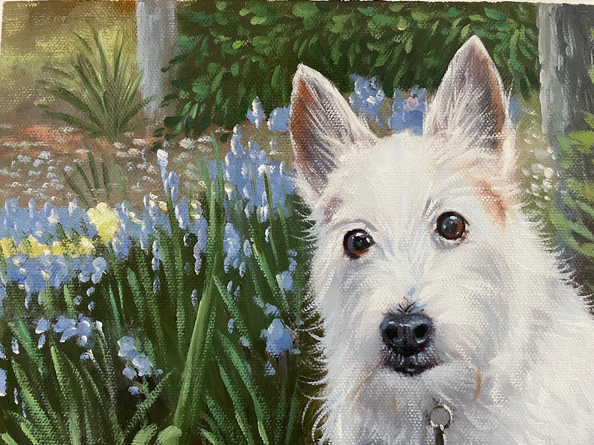 Custom Dog Painting from Photo, Dog Portrait on Canvas, Personalized Pet Portrait Painting, Pet Memorial Oil Portrait, Dog Lover Gifts - ULikePaintingArt