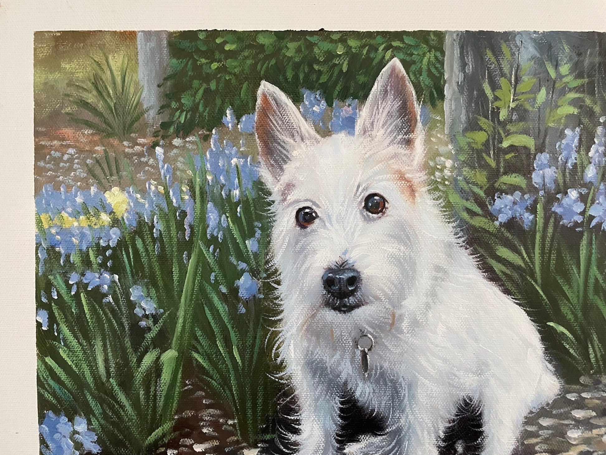 Custom Dog Painting from Photo, Dog Portrait on Canvas, Personalized Pet Portrait Painting, Pet Memorial Oil Portrait, Dog Lover Gifts - ULikePaintingArt