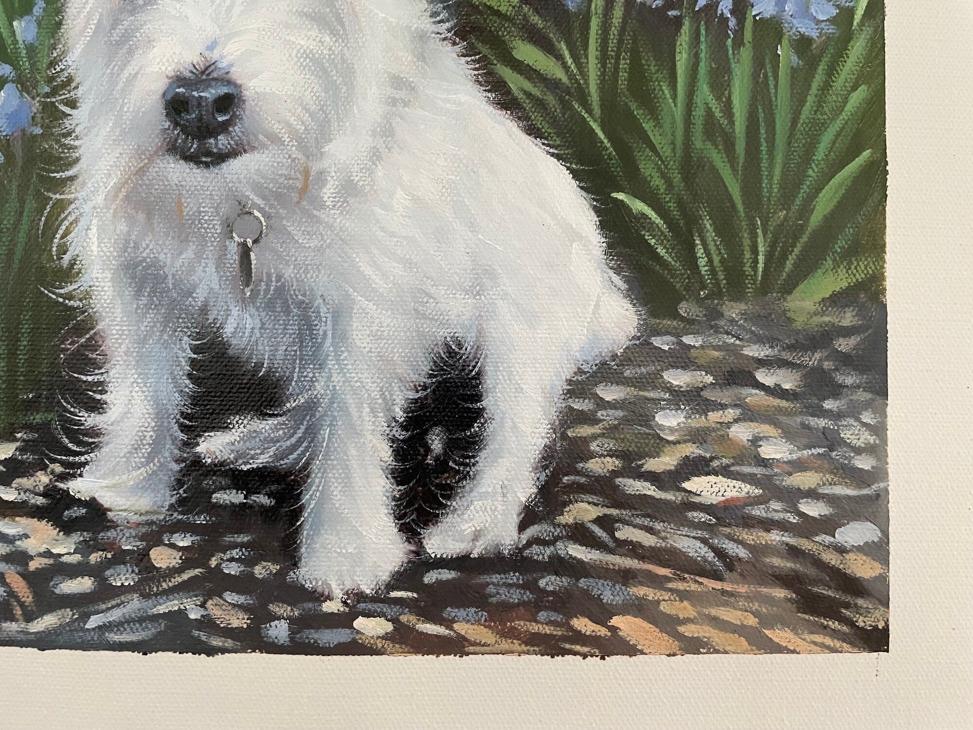 Custom Dog Painting from Photo, Dog Portrait on Canvas, Personalized Pet Portrait Painting, Pet Memorial Oil Portrait, Dog Lover Gifts - ULikePaintingArt