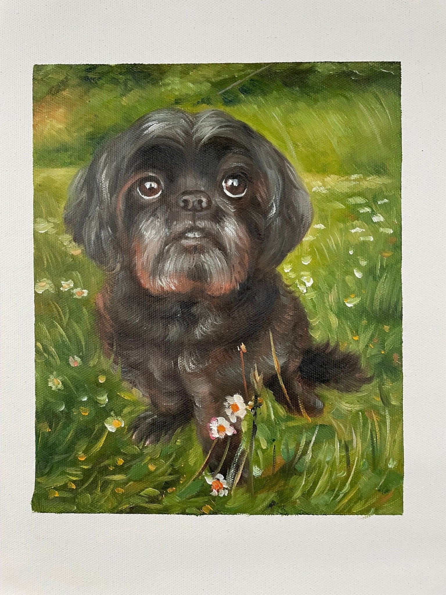 Custom Dog Portrait, Dog Painting from Photo, Pet Original Painting on Canvas, Dog Art, Pet Loss Memorial Gift, Personalized Present - ULikePaintingArt
