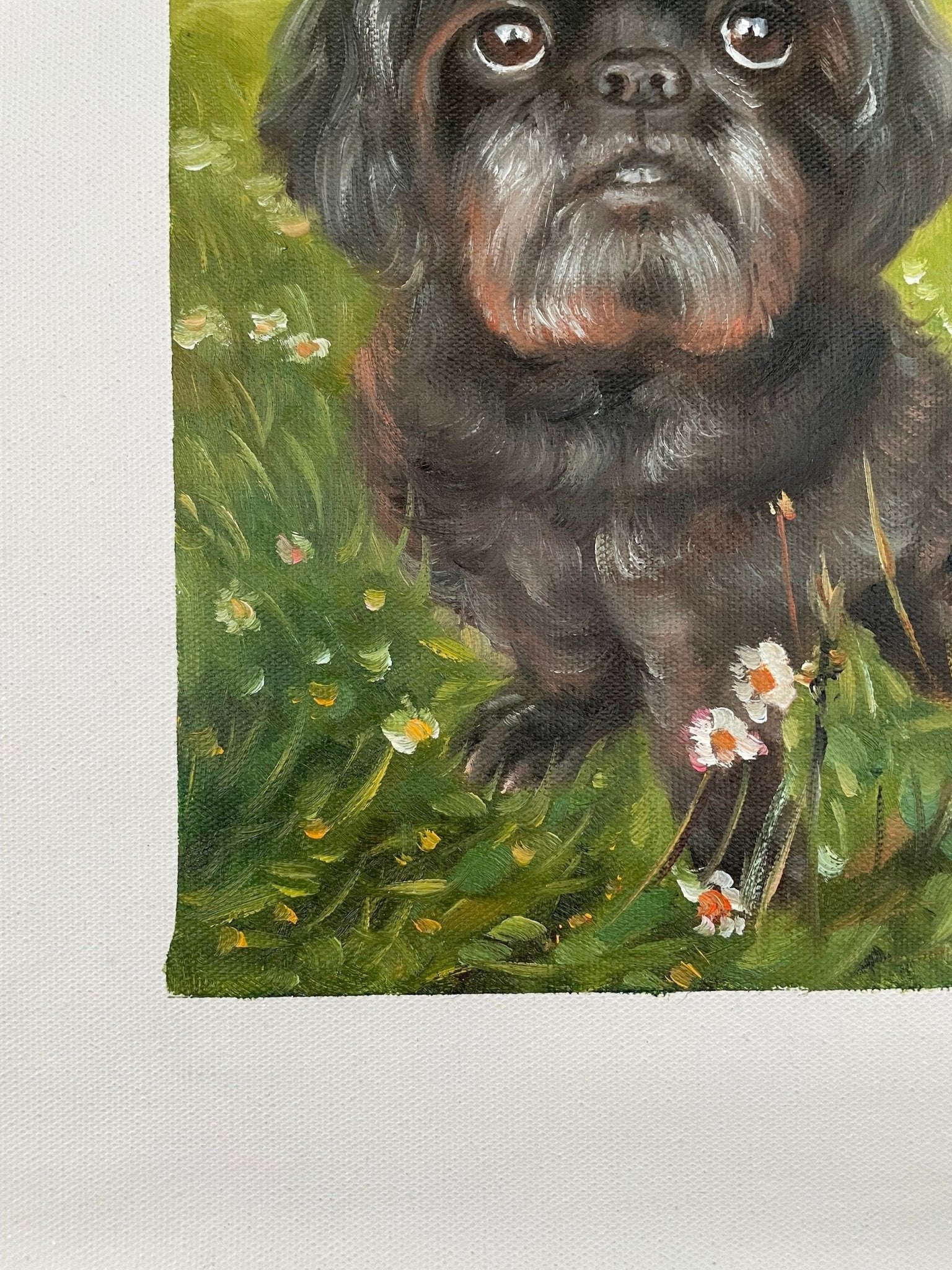 Custom Dog Portrait, Dog Painting from Photo, Pet Original Painting on Canvas, Dog Art, Pet Loss Memorial Gift, Personalized Present - ULikePaintingArt