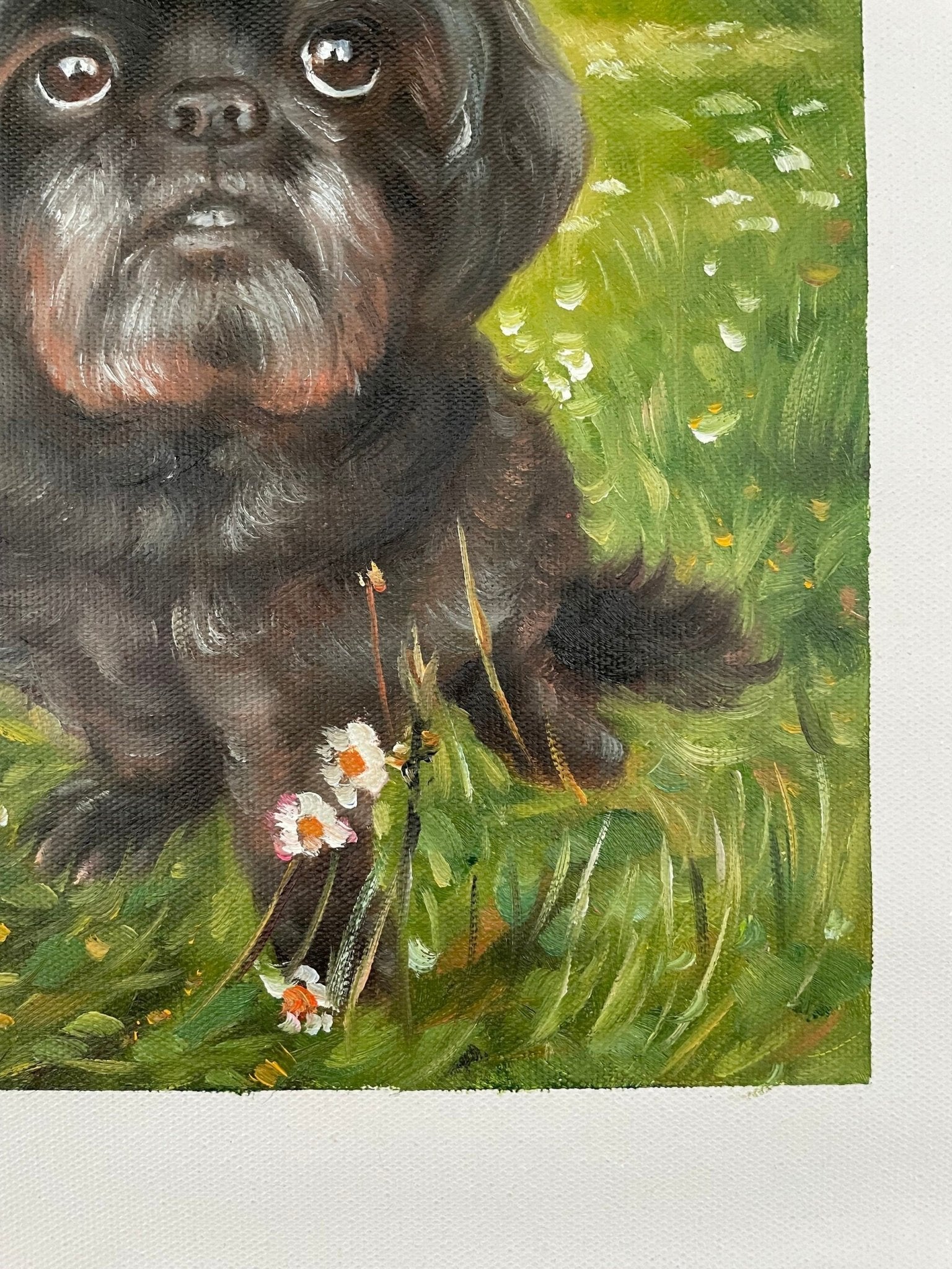 Custom Dog Portrait, Dog Painting from Photo, Pet Original Painting on Canvas, Dog Art, Pet Loss Memorial Gift, Personalized Present - ULikePaintingArt