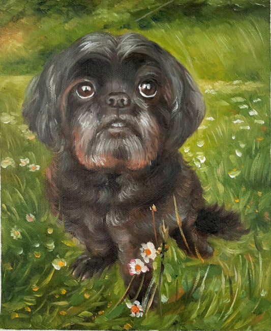 Custom Dog Portrait, Dog Painting from Photo, Pet Original Painting on Canvas, Dog Art, Pet Loss Memorial Gift, Personalized Present - ULikePaintingArt