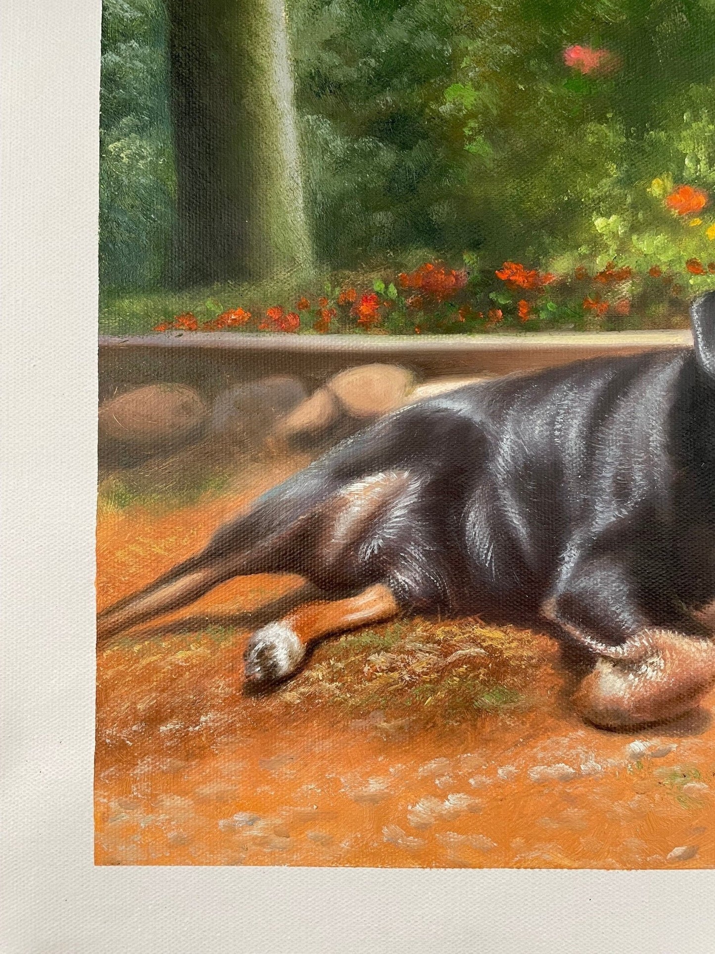 Custom Dog Portrait Painting, Pet Oil Painting on Canvas, Animal Painting, Dog Lover Gifts, Pet Loss Memorial Gifts - ULikePaintingArt