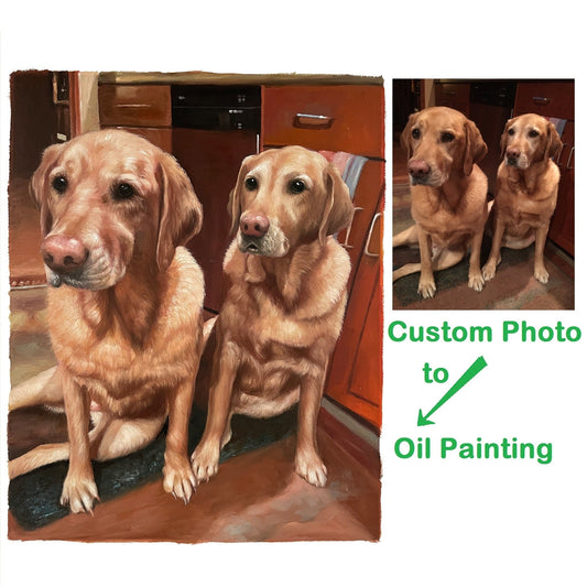 Custom Pet Portrait, Dog Portrait from Photo, Dog Painting Art, Cat Painting, Commission Portrait, Personalized Unique Gift, Animal Portrait - ULikePaintingArt