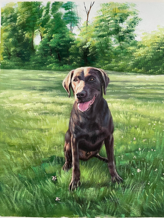 Custom Pet Portrait Painting, Dog Portrait from Photo, Personalized Oil Painting, Commission Portrait on Canvas, Pet Lover Gifts - ULikePaintingArt