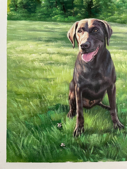 Custom Pet Portrait Painting, Dog Portrait from Photo, Personalized Oil Painting, Commission Portrait on Canvas, Pet Lover Gifts - ULikePaintingArt