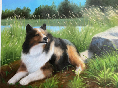 Dog Painting Custom, Commission Portrait, Personalized Pet Portrait, Cat Portrait, Animal Portrait on Canvas, Dog Lover Gift, Pet Loss Gift - ULikePaintingArt
