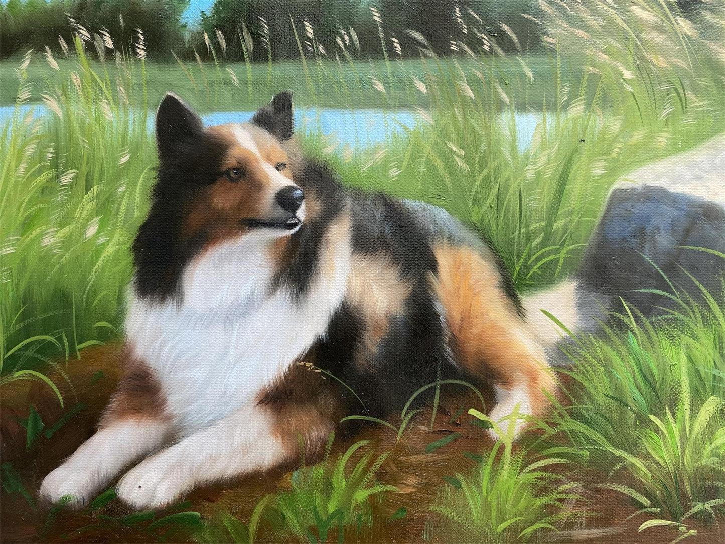 Dog Painting Custom, Commission Portrait, Personalized Pet Portrait, Cat Portrait, Animal Portrait on Canvas, Dog Lover Gift, Pet Loss Gift - ULikePaintingArt