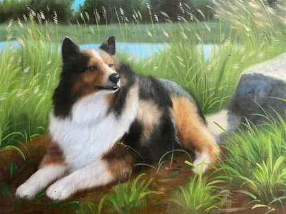 Dog Painting Custom, Commission Portrait, Personalized Pet Portrait, Cat Portrait, Animal Portrait on Canvas, Dog Lover Gift, Pet Loss Gift - ULikePaintingArt