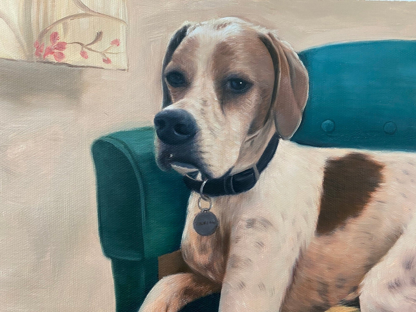 Dog Portrait Painting from Photo, Custom Pet Oil Painting on Canvas, Personalized Dog Memorial Gift, Pet Loss Gifts，Commission Dog Portrait - ULikePaintingArt