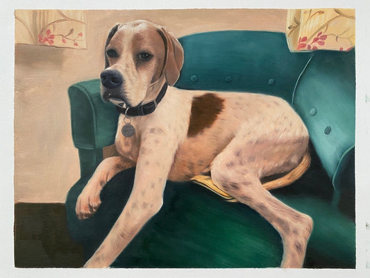 Dog Portrait Painting from Photo, Custom Pet Oil Painting on Canvas, Personalized Dog Memorial Gift, Pet Loss Gifts，Commission Dog Portrait - ULikePaintingArt