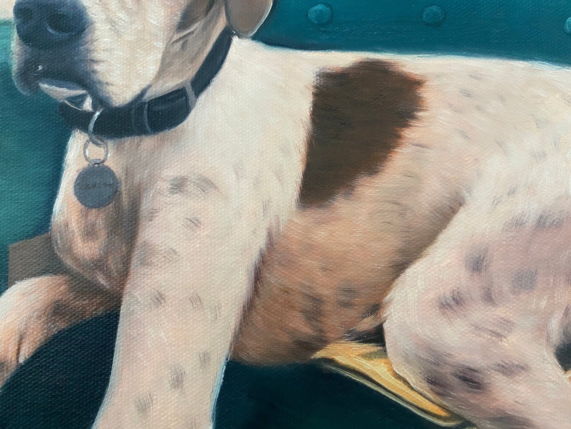 Dog Portrait Painting from Photo, Custom Pet Oil Painting on Canvas, Personalized Dog Memorial Gift, Pet Loss Gifts，Commission Dog Portrait - ULikePaintingArt