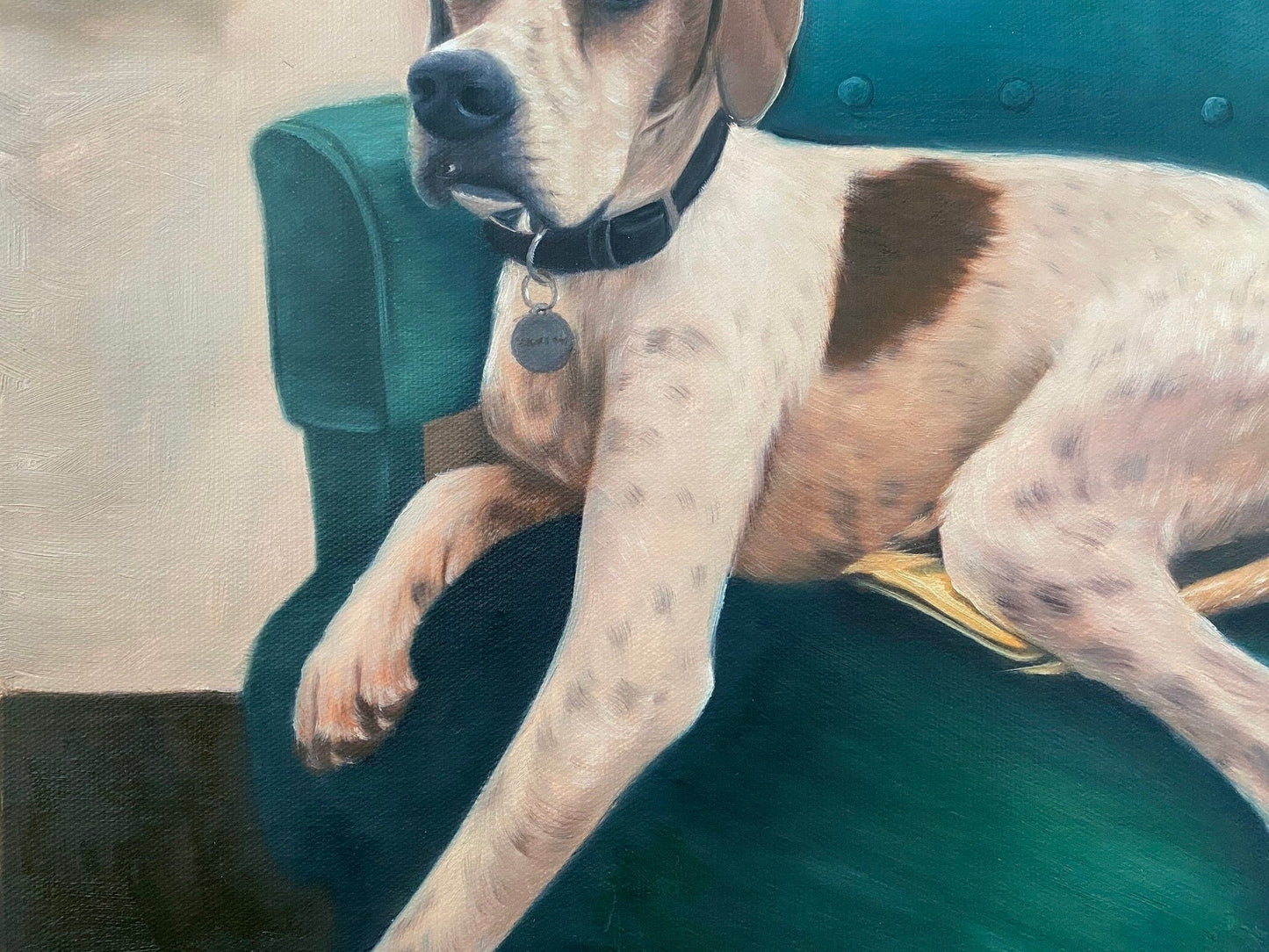Dog Portrait Painting from Photo, Custom Pet Oil Painting on Canvas, Personalized Dog Memorial Gift, Pet Loss Gifts，Commission Dog Portrait - ULikePaintingArt