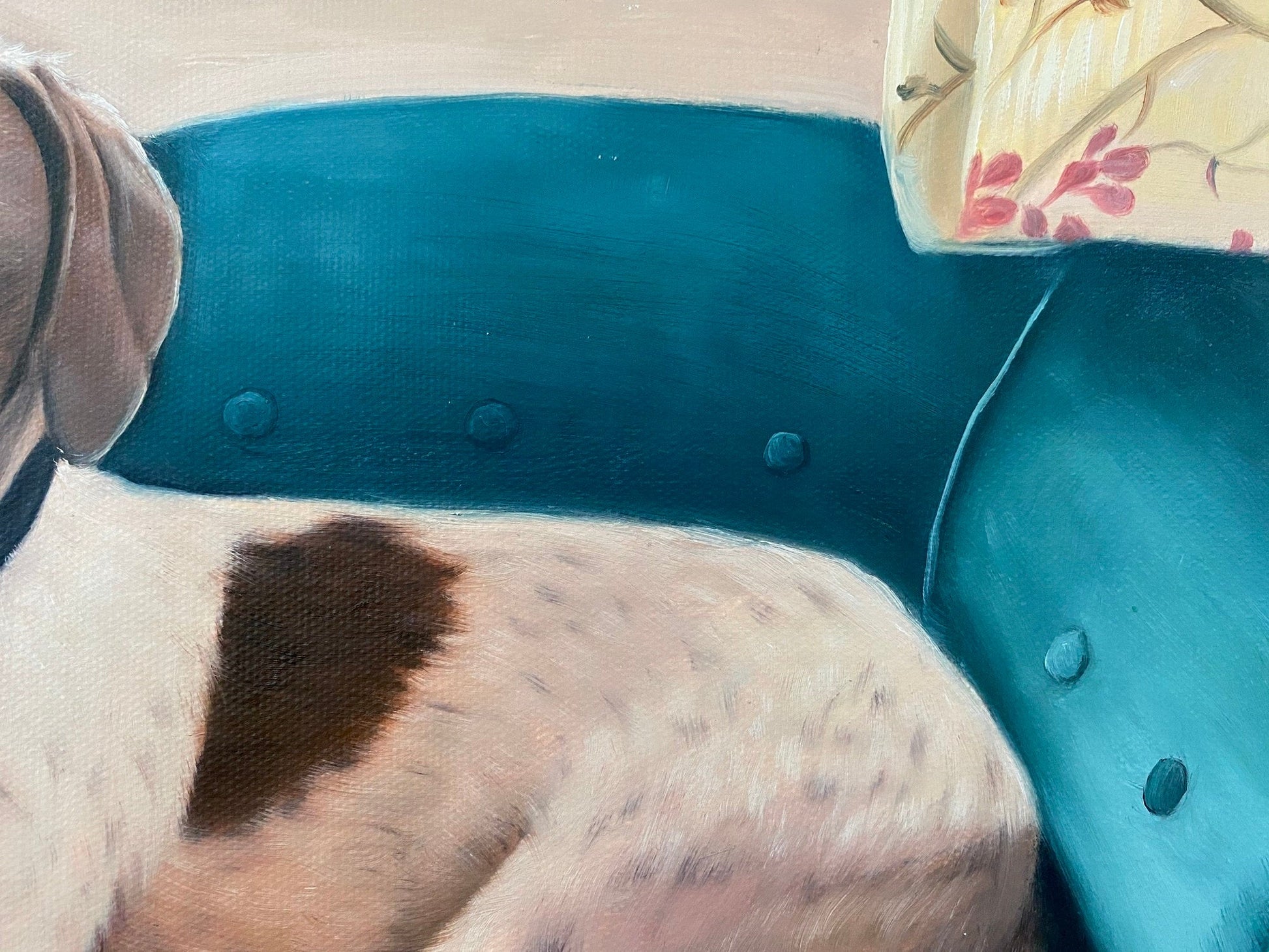 Dog Portrait Painting from Photo, Custom Pet Oil Painting on Canvas, Personalized Dog Memorial Gift, Pet Loss Gifts，Commission Dog Portrait - ULikePaintingArt