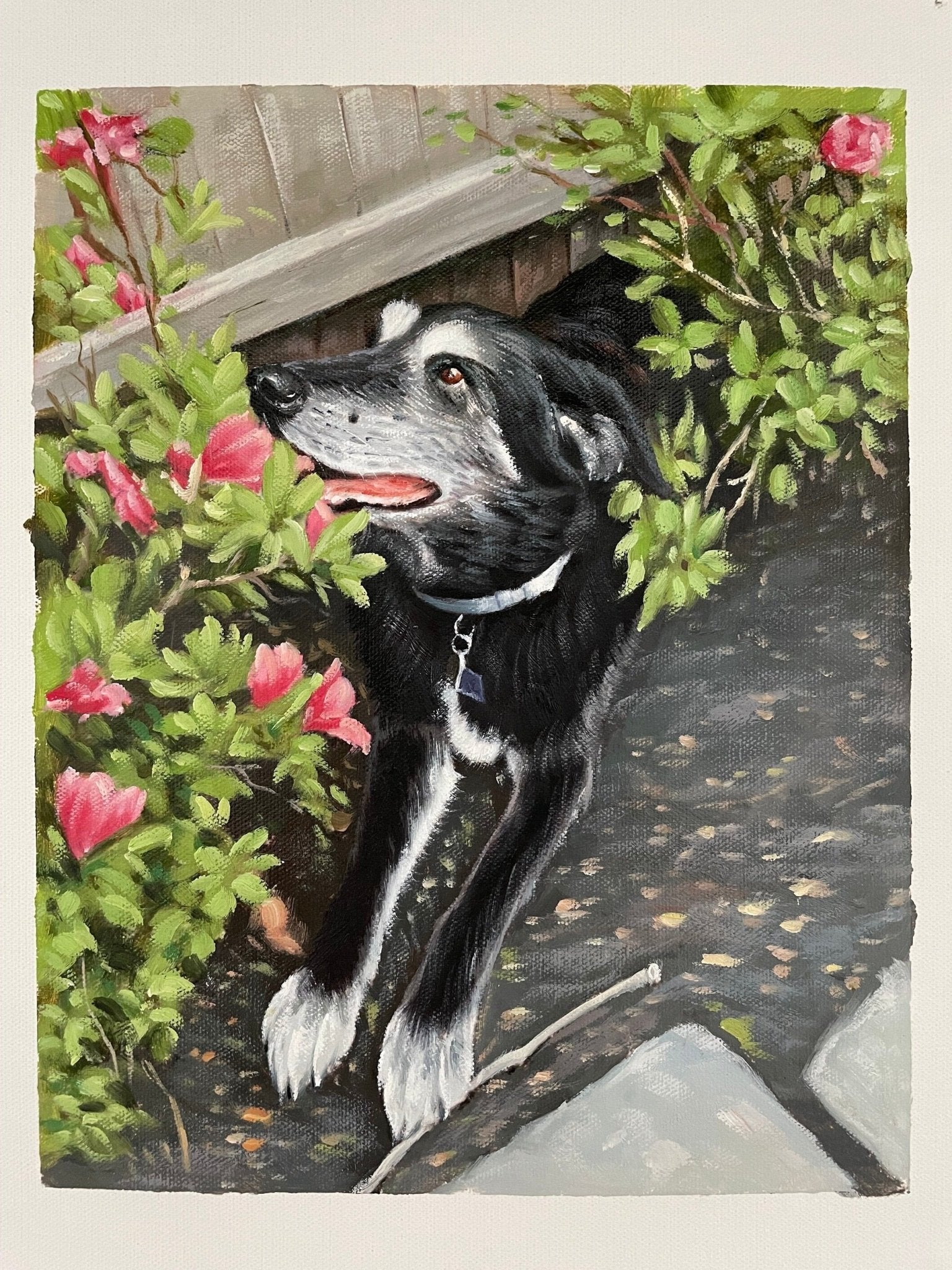 Personalized Dog Portrait from Photo, Custom Dog Oil Painting on Canvas, Pet Portrait Painting, Pet Loss Memorial Gifts, Dog Wall Art Decor - ULikePaintingArt