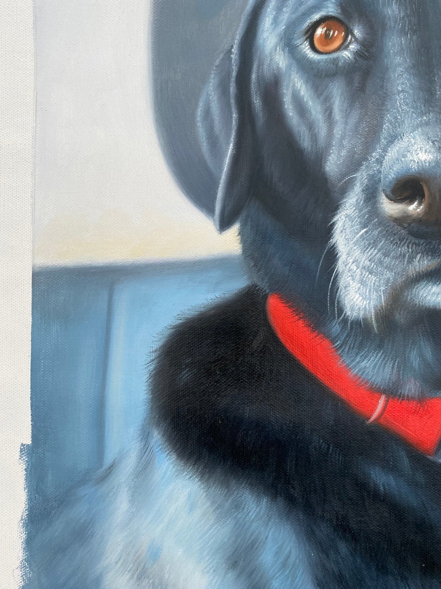 Pet Painting Custom, Dog Oil Painting on Canvas, Personalized Pet Portrait, Commission Dog Portrait, Animal Painting Original - ULikePaintingArt