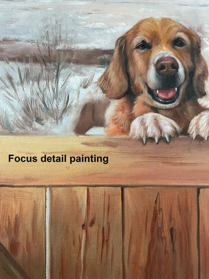 Pet Painting, Custom Pet Portrait, Personalized Dog Painting, Commission Portrait Painting, Cat Portrait, Hand Painted Portrait on Canvas - ULikePaintingArt