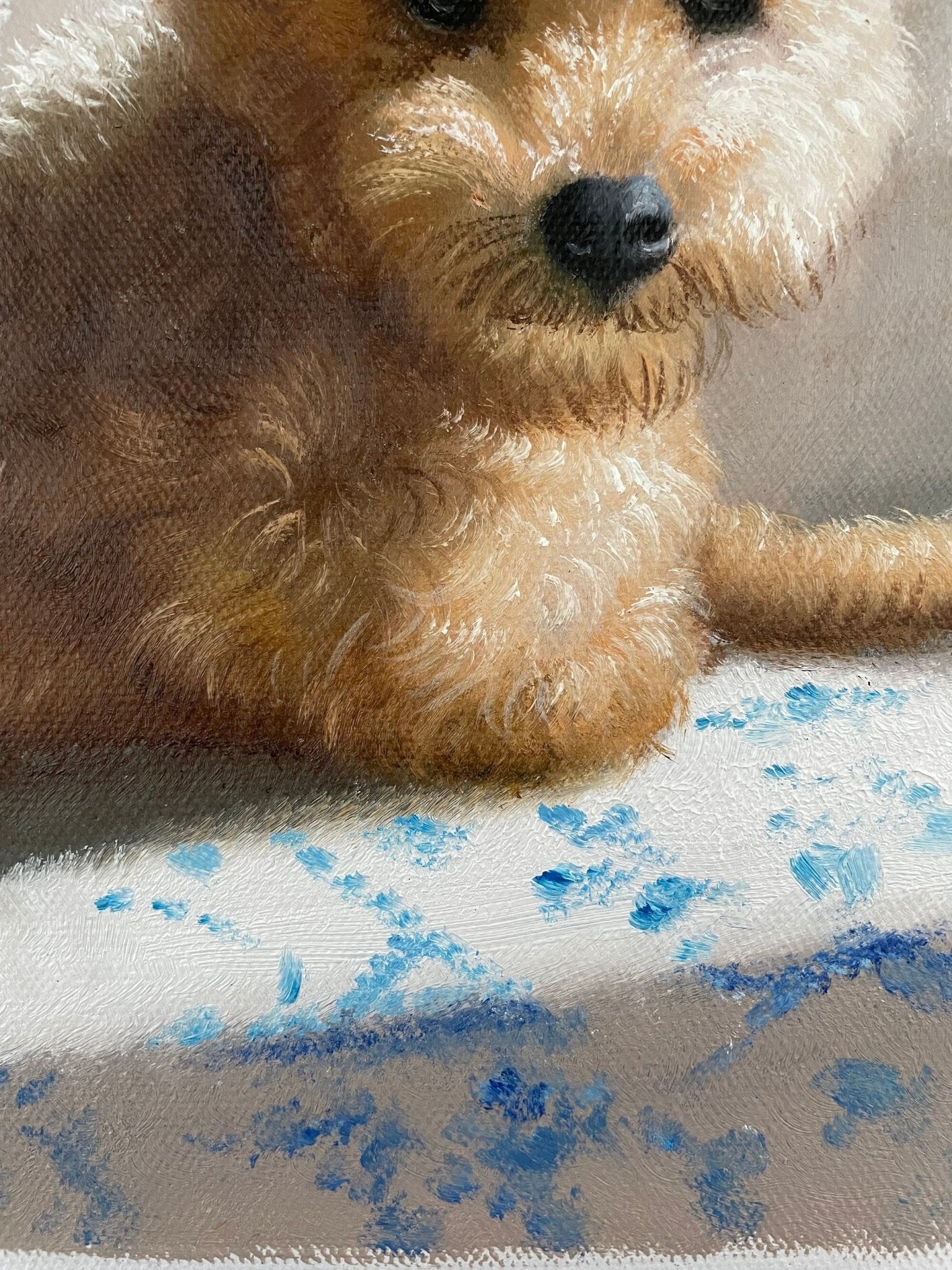Pet Portrait Custom, Dog Portrait Painting on Canvas, Personalized Dog Painting, Animal Original Painting, Pet Loss Gifts - ULikePaintingArt