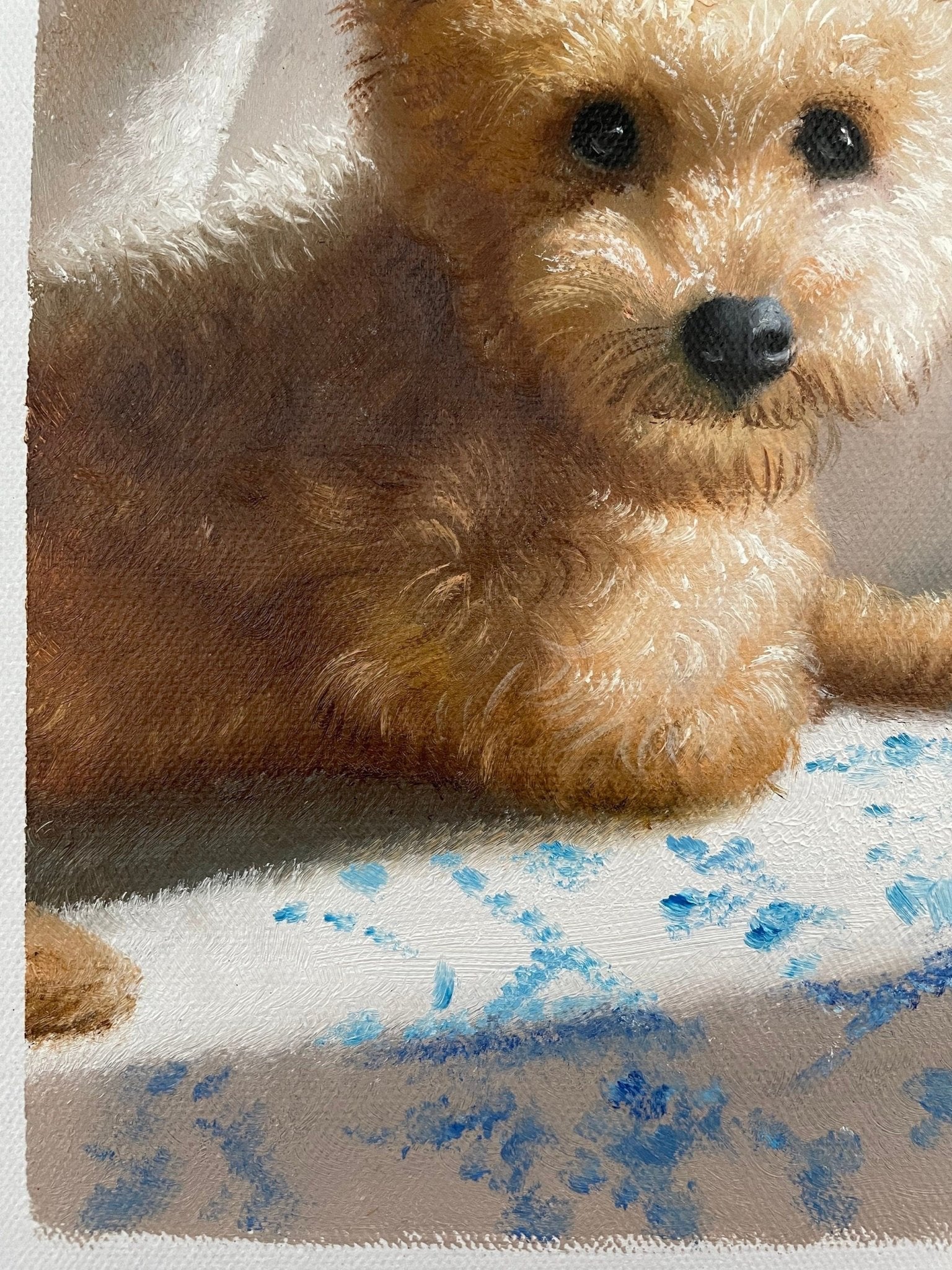 Pet Portrait Custom, Dog Portrait Painting on Canvas, Personalized Dog Painting, Animal Original Painting, Pet Loss Gifts - ULikePaintingArt