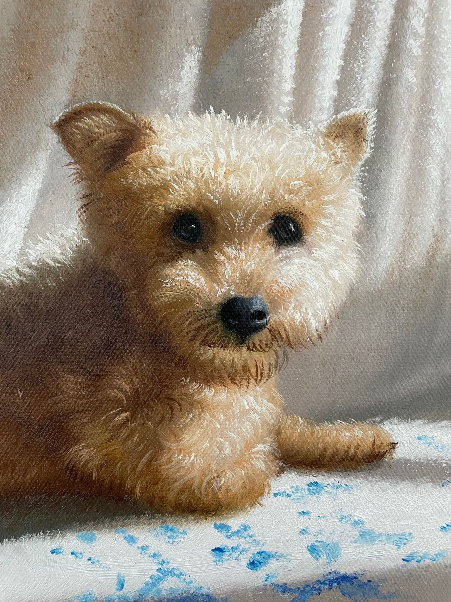 Pet Portrait Custom, Dog Portrait Painting on Canvas, Personalized Dog Painting, Animal Original Painting, Pet Loss Gifts - ULikePaintingArt